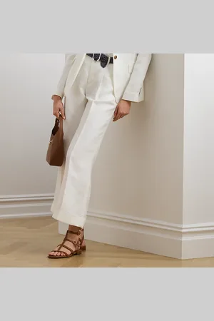 Ralph Lauren Keper broek van linnenmix met wijde pijp
