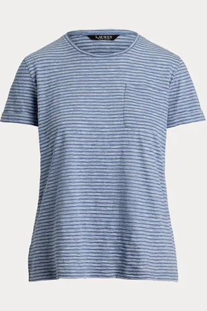 Ralph Lauren Gestreept slubkatoenjersey shirt met zak