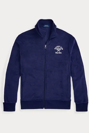 Ralph Lauren Geborduurd terry trainingsjack