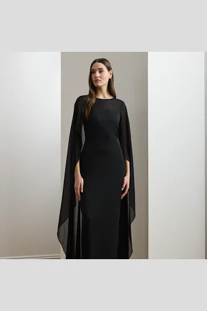 Ralph Lauren Georgette jurk met cape
