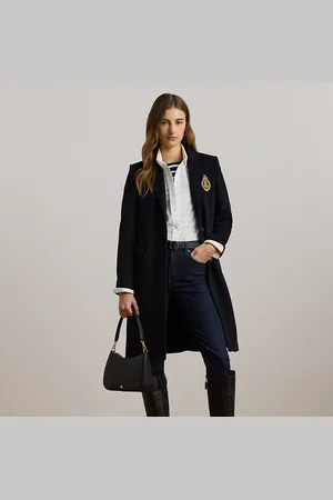 Ralph Lauren Jas van wolmix met embleempatch