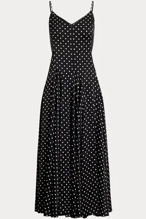 Ralph Lauren Satijnen jurk met polkadot