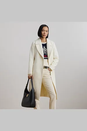 Ralph Lauren Wikkeljas van wolmix met riem