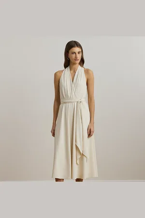 Ralph Lauren Georgette cocktailjurk in haltermodel