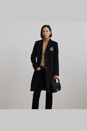 Ralph Lauren Jas van wolmix met embleempatch