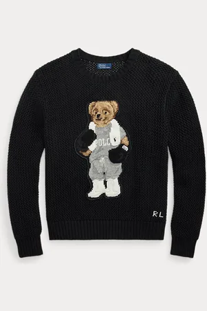 Ralph Lauren Katoenen Polo Bear trui met ronde hals