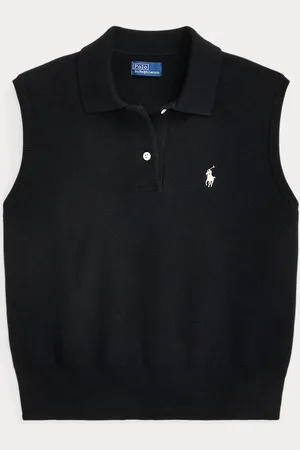Ralph Lauren Katoenen cropped mouwloze Polo-trui