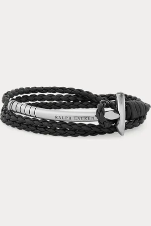 Ralph Lauren Drievoudig gewikkelde leren hamerarmband