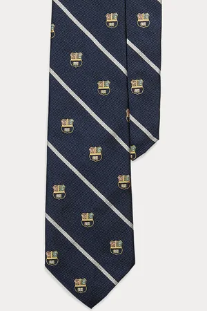 Ralph Lauren Gestreepte zijden repp clubdas