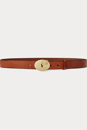 Ralph Lauren Vachetta leren Polo ID riem met gesp