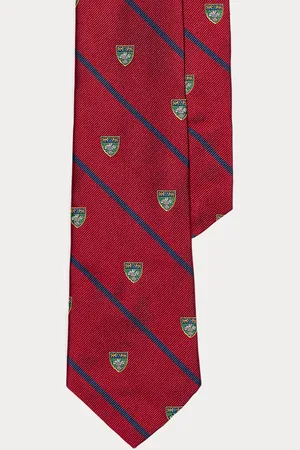 Ralph Lauren Smalle gestreepte zijden repp clubdas