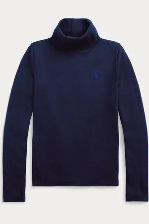 Ralph Lauren Geribbelde turtleneck van katoenmix