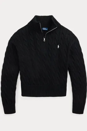 Ralph Lauren Katoenen kabeltrui met kwartrits