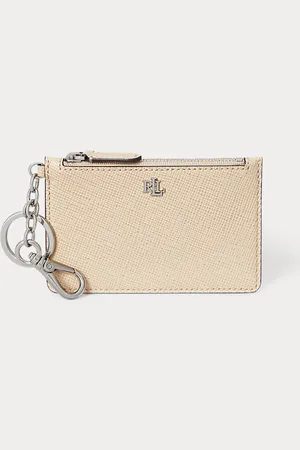 Ralph Lauren Getextureerde leren kaarthouder met rits