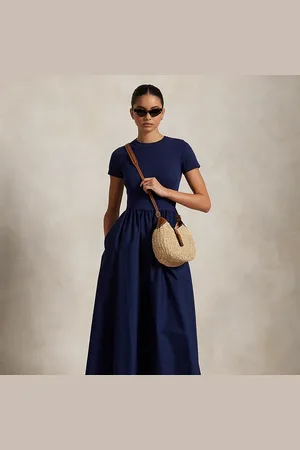 Ralph Lauren Katoenen jurk met korte mouwen