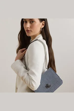 Ralph Lauren Medium gestreepte canvas Sophee tas