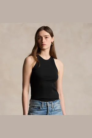 Ralph Lauren Geribbelde katoenen tanktop