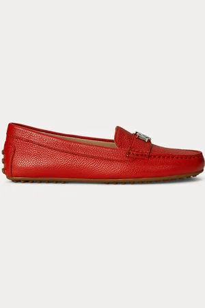 Ralph Lauren Barnsbury gegranuleerd leren mocassins