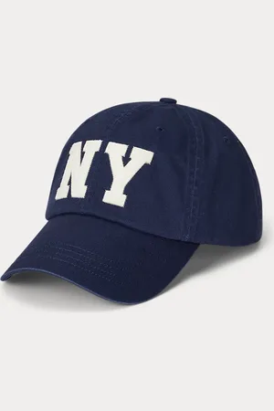 Ralph Lauren Keperstof baseballpet met NY-patch