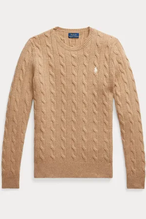 Ralph Lauren Wol-kasjmier kabeltrui met ronde hals