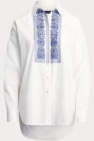 Ralph Lauren Katoenen overhemd met geo-borduursel