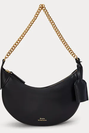Ralph Lauren Leren Polo ID Mini tas met ketting