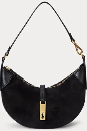 Ralph Lauren Suède Polo ID Mini Shoulder tas