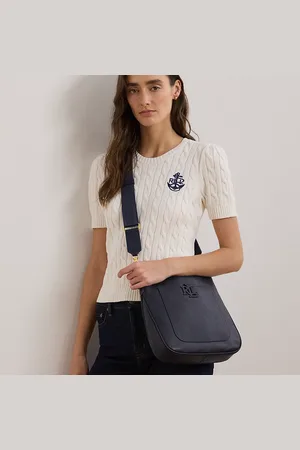 Ralph Lauren Cameryn grote gegranuleerd leren tas