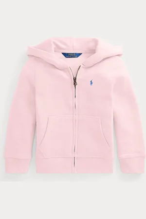 Ralph Lauren Katoenmix fleece hoodie met ritssluiting