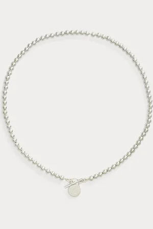 Ralph Lauren Echt zilveren kralenketting met hangslot