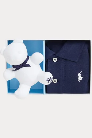 Ralph Lauren Set van katoenen mesh Polo-shirt en beer