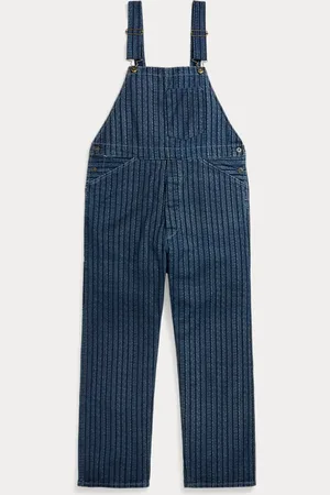 Ralph Lauren Indigo gestreepte keper tuinbroek