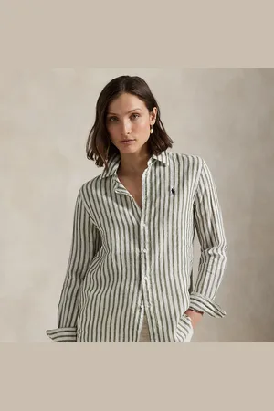Ralph Lauren Classic fit gestreept linnen overhemd