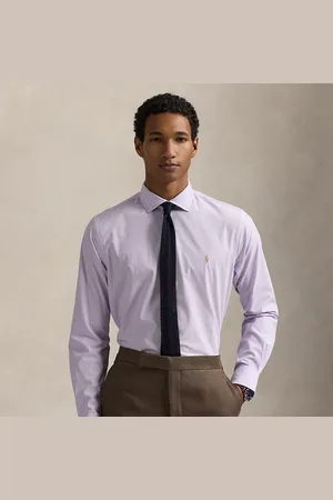 Ralph Lauren Custom fit geruit stretchpoplin overhemd
