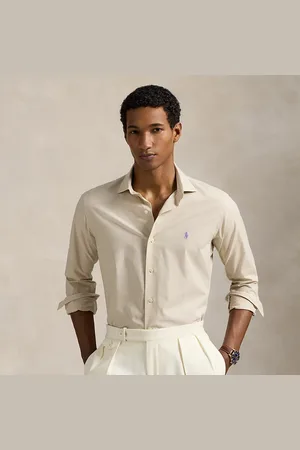 Ralph Lauren Custom fit geruit stretchpoplin overhemd