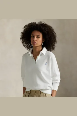 Ralph Lauren Lichtgewicht fleece trui met kwartrits