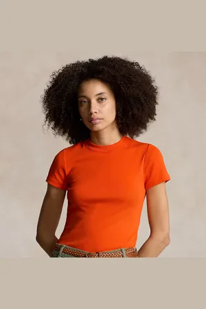 Ralph Lauren Slim fit geribbeld katoenen T-shirt