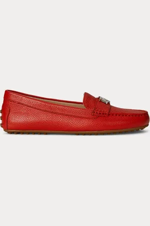 Ralph Lauren Barnsbury gegranuleerd leren mocassins