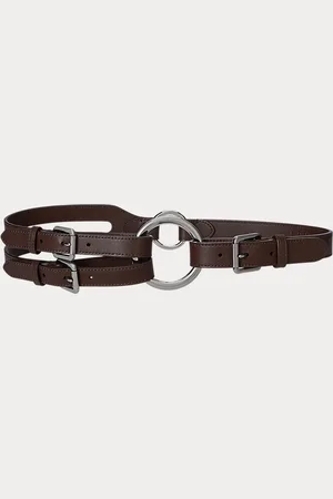 Ralph Lauren Leren riem met drie bandjes en O-ring