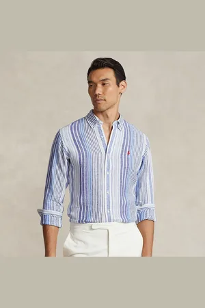 Ralph Lauren Classic fit gestreept linnen overhemd