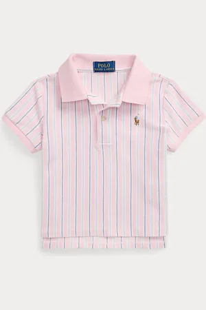 Ralph Lauren Boxy gestreept Oxford mesh Polo-shirt