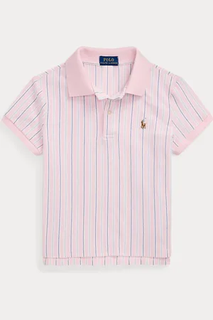 Ralph Lauren Boxy gestreept Oxford mesh Polo-shirt