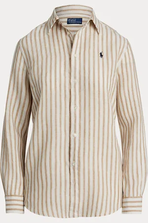 Ralph Lauren Classic fit gestreept linnen overhemd