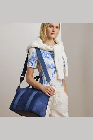 Ralph Lauren Stevie extra grote nylon tas met rits