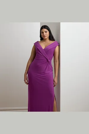 Ralph Lauren Plus Size - Jersey off-shoulder jurk
