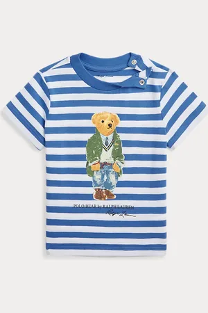 Ralph Lauren Gestreept katoenjersey Polo Bear T-shirt