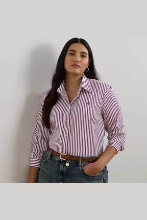Ralph Lauren Plus Size - Classic fit gestreept overhemd
