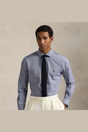 Ralph Lauren Custom fit geruit stretchpoplin overhemd