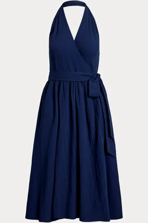 Ralph Lauren Katoenen halterjurk met overslag