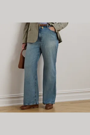 Ralph Lauren Plus Size - Jeans met hoge taille en wijde pijp